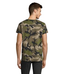 Camiseta personalizable Camuflaje Hombre Manga Corta Cuello Redondo